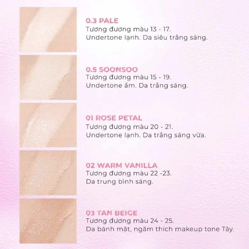 Lõi Phấn Nước Aperire Day Dream Cover 13g - 01 Rose Petal
