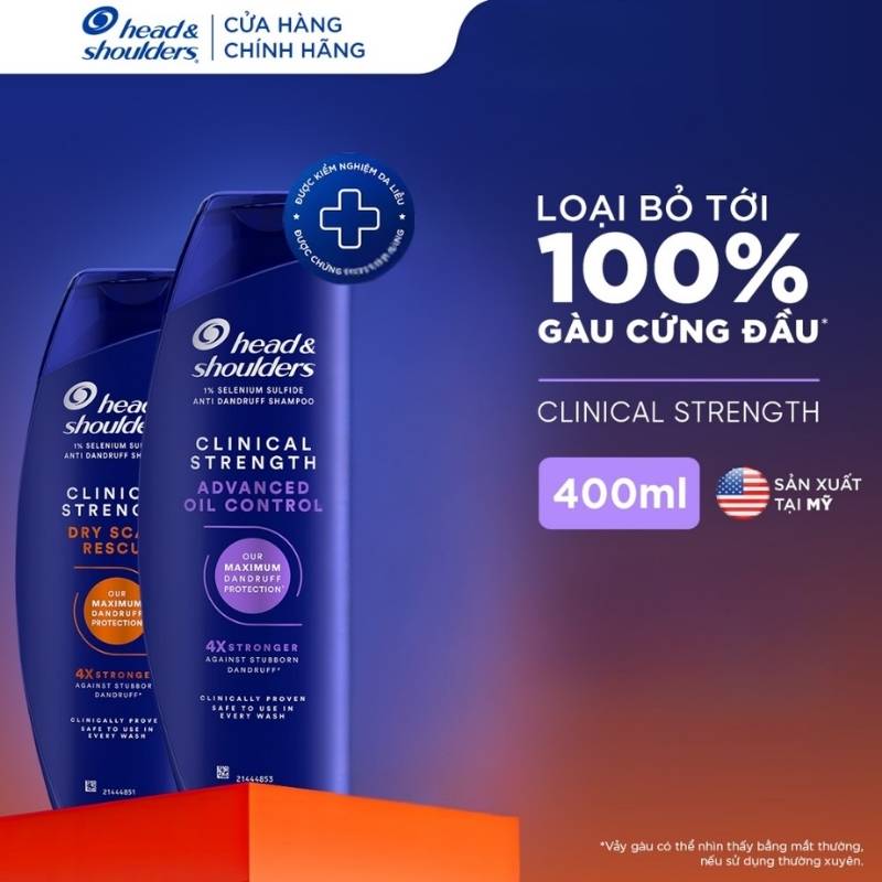 Dầu Gôị Trị Gàu Head & Shoulders Clinical Strength Dandruff 400ml (4X Stronger)