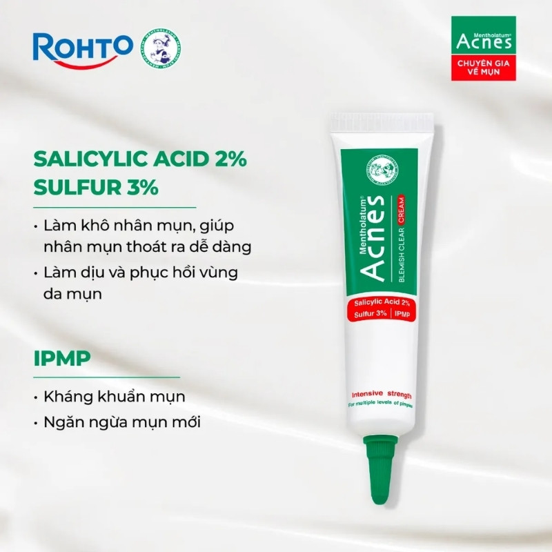 Kem Chấm Mụn Chuyên Sâu Acnes Blemish Clear Cream 10g