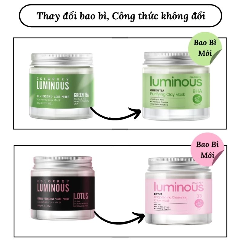 Mặt Nạ Đất Sét Colorkey Luminous Clay Mask 60g (Mẫu Mới)