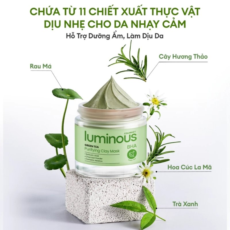 Mặt Nạ Đất Sét Colorkey Luminous Clay Mask 60g (Mẫu Mới)