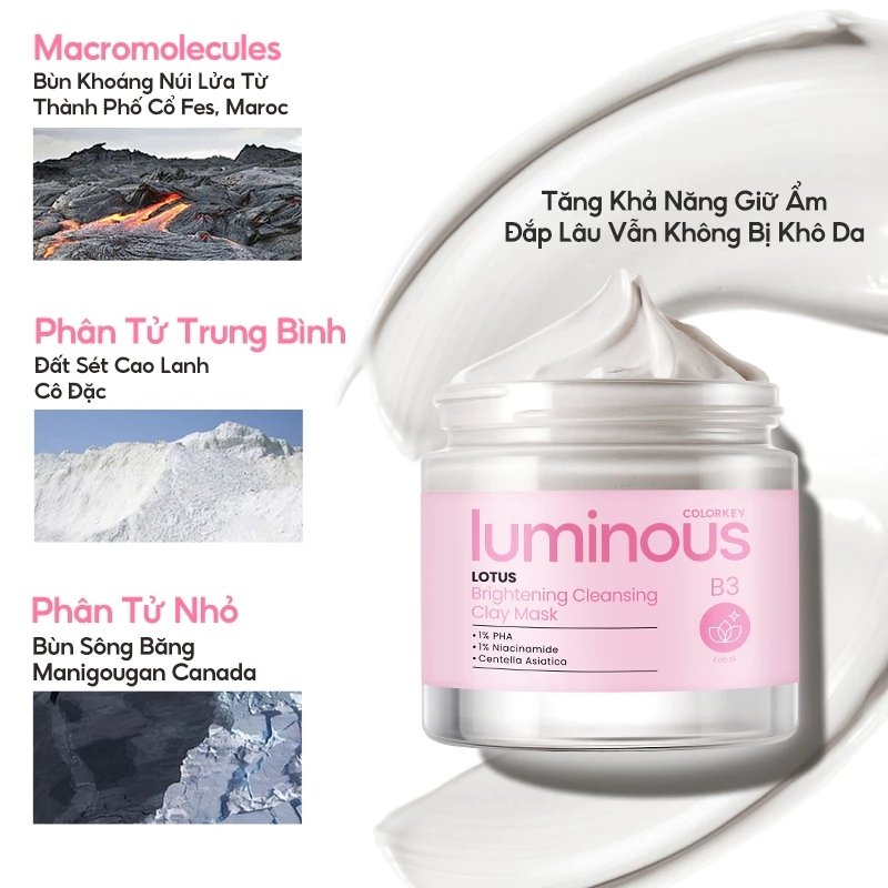 Mặt Nạ Đất Sét Colorkey Luminous Clay Mask 60g (Mẫu Mới)