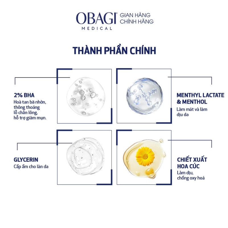 Dung Dịch Trị Mụn Tẩy Tế Bào Chết Obagi Clenziderm MD Pore Therapy Salicylic Acid 2% 148ml (Nhập Khẩu)
