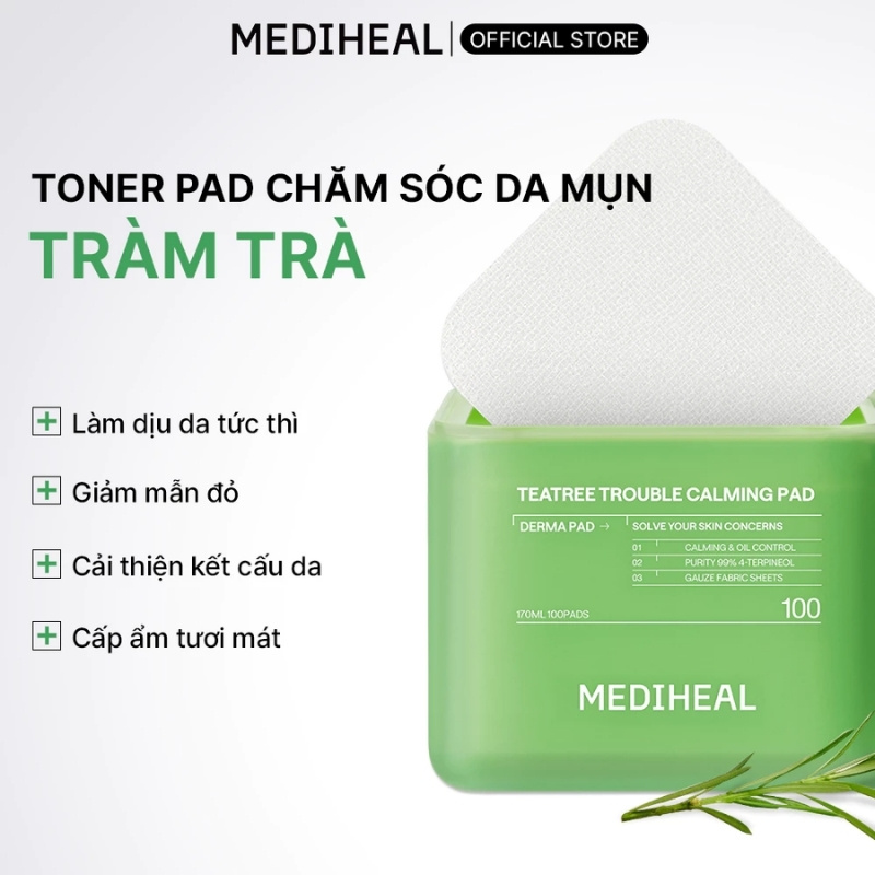 Toner Pad Mediheal Derma Pad 170ml (100 Miếng) (Nhập Khẩu)