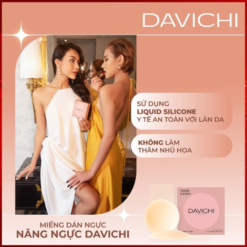 Miếng Dán Ngực Davichi Lingerie Nipple Covers (Hộp 2 Cặp)