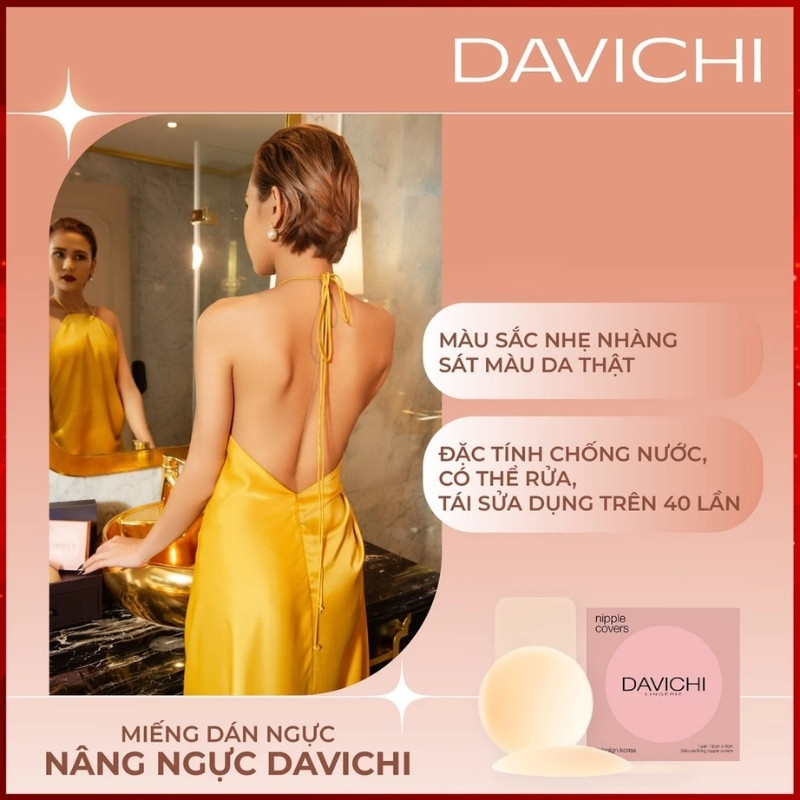 Miếng Dán Ngực Davichi Lingerie Nipple Covers (Hộp 2 Cặp)