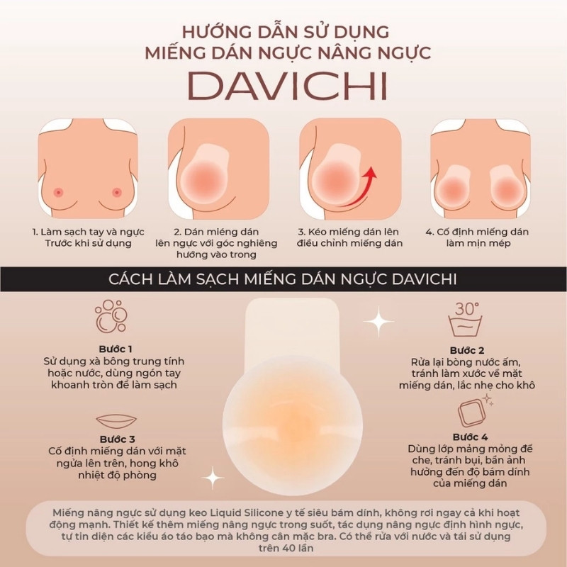 Miếng Dán Ngực Davichi Lingerie Nipple Covers (Hộp 2 Cặp)