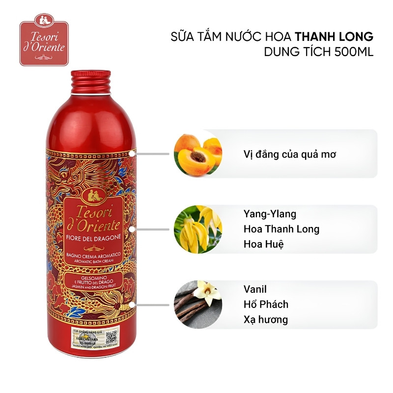 Sữa Tắm Nước Hoa Ý Tesori d'Oriente 500ml