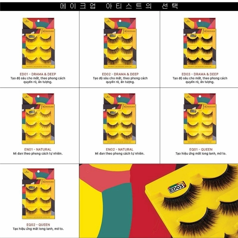 Lông Mi Giả Vacosi Chuyên Nghiệp 4D Pro Eyelash VM22