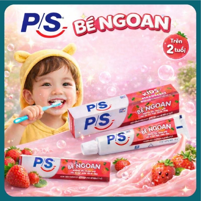 Kem Đánh Răng P/S 35g Trẻ Em (2-6 Tuổi) - Dâu