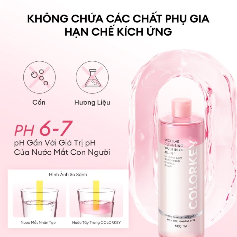Nước Tẩy Trang 2 Lớp Colorkey Micellar Cleansing Water In Oil All-In-1 100ml