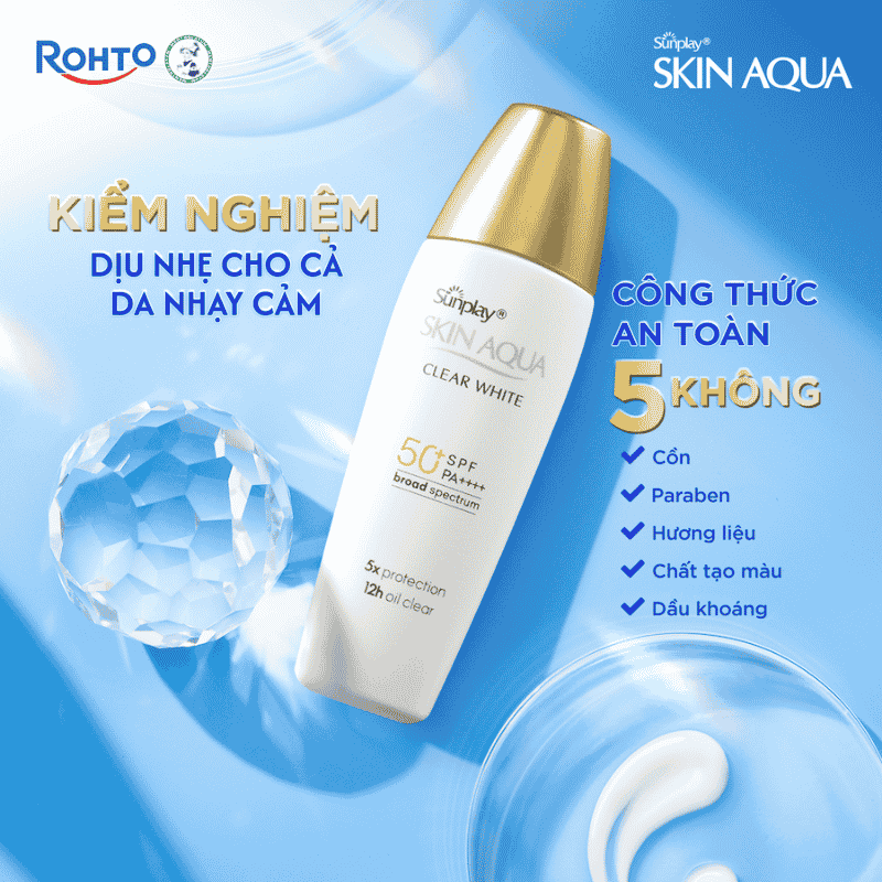 Sữa Chống Nắng Sunplay Skin Aqua Clear White Long Lasting UV Protection SPF50+ (Đồng)