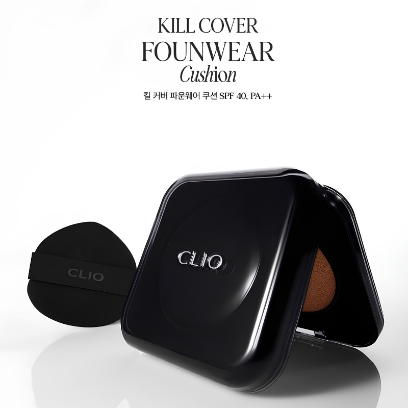 Phấn Nước 2 Lõi Che Phủ Mịn Clio Kill Cover Founwear Cushion SPF40+ 15g (Mẫu Mới)