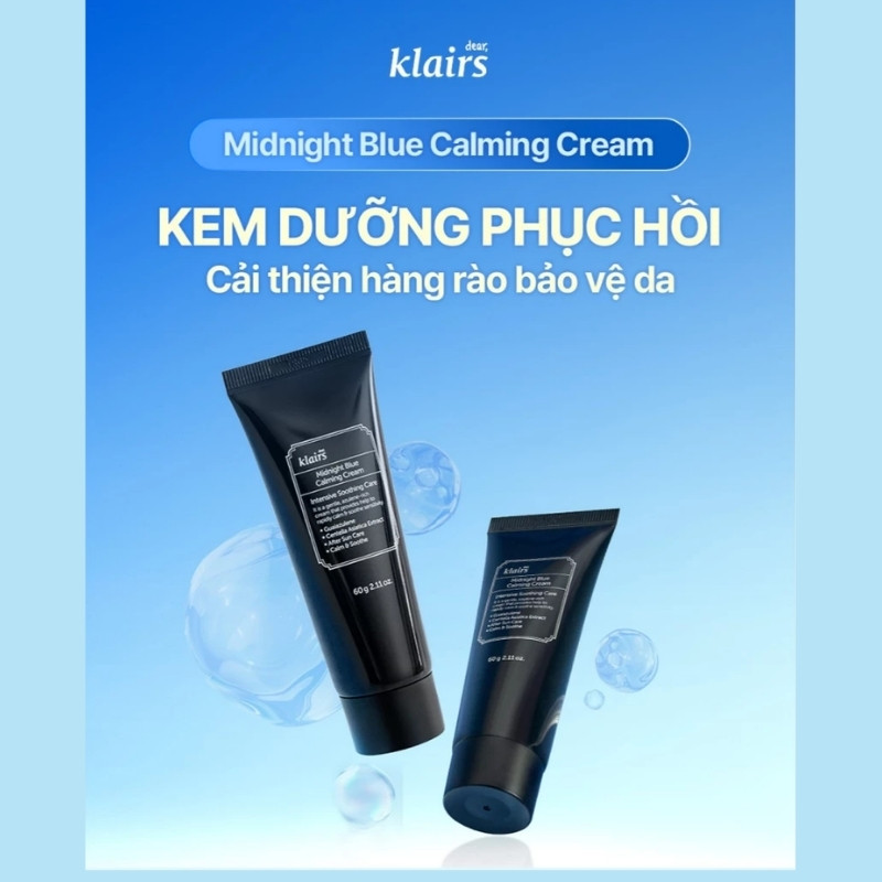 Kem Dưỡng Ẩm Klairs Làm Dịu, Phục Hồi Da Ban Đêm Midnight Blue Calming Cream