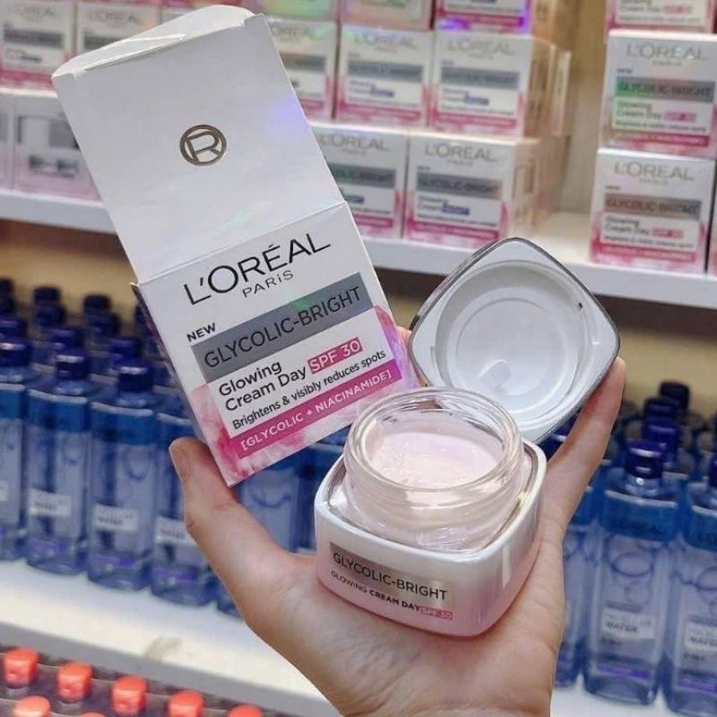 Kem Dưỡng Sáng Da Ban Ngày L'Oreal Glycolic + Niacinamide Bright Glowing Cream Day SPF30 15ml