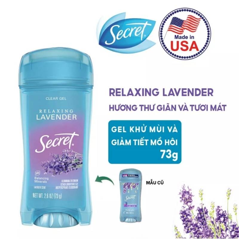 Lăn Nách Dạng Gel Secret pH Balancing Minerals 48h Clear Gel 73g (Nhập Khẩu Mỹ)