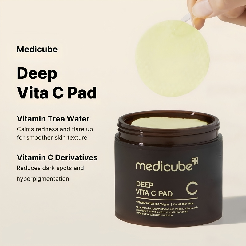 Toner Pad Dưỡng Sáng Da, Mờ Thâm Medicube Deep Vita C Pad 70 Miếng (Nội Địa)