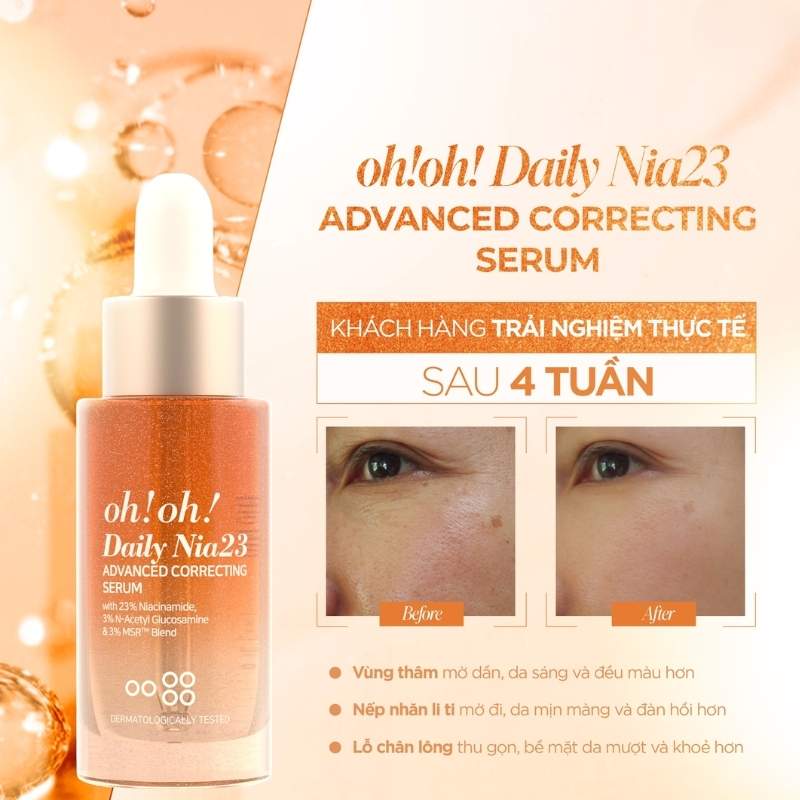 Tinh Chất Dưỡng Sáng Da, Mờ Thâm Oh!Oh! Daily Nia23 Advanced Correcting 30ml
