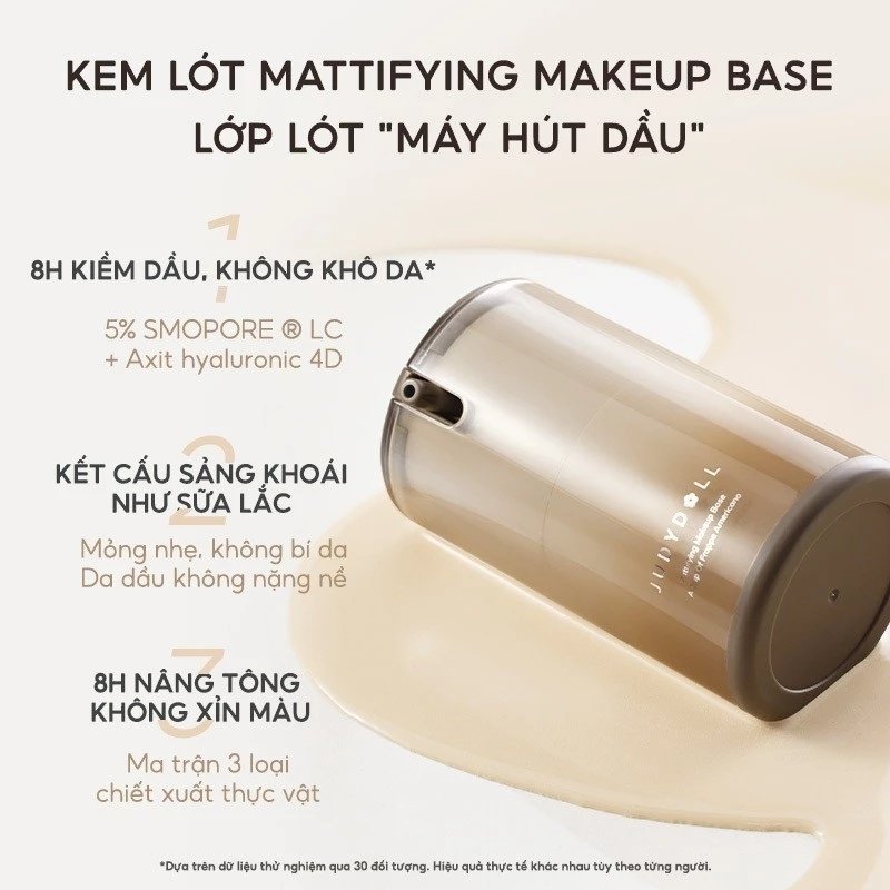 Kem Lót Judydoll Kiềm Dầu, Mỏng Nhẹ, Bền Màu Mattifying Makeup Base 30g (Mẫu Mới)