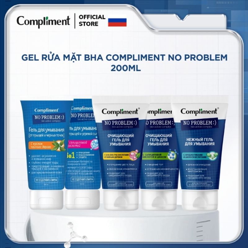 Gel Rửa Mặt Compliment No Problem 200ml