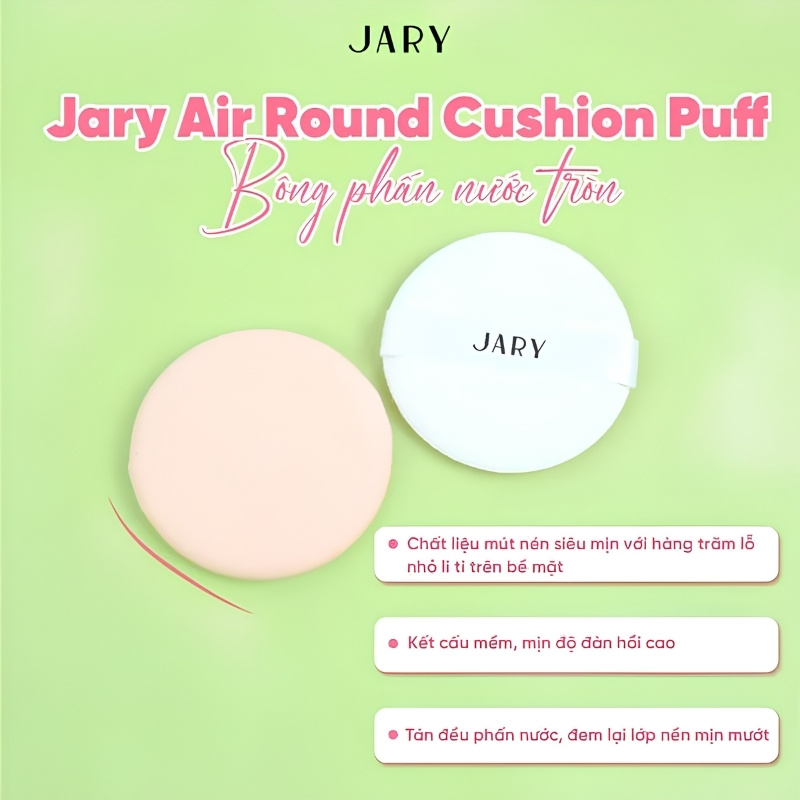 Bông Phấn Nước Jary Air Round Powder Puff