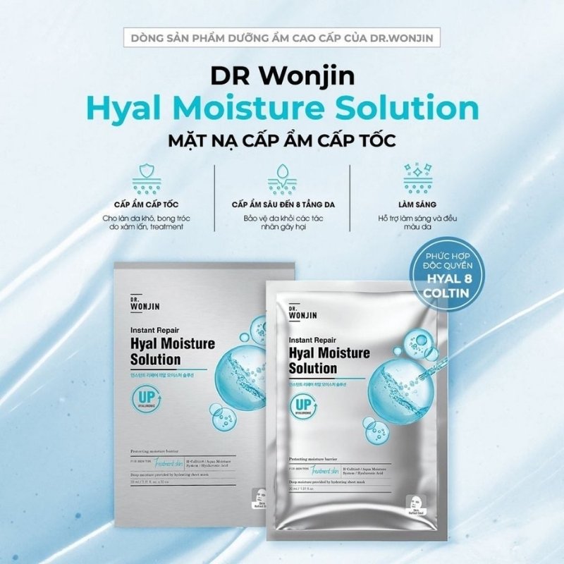 Mặt Nạ Cấp Ẩm Cấp Tốc Dr Wonjin Instant Repair Hyal Moisture Solution 30ml
