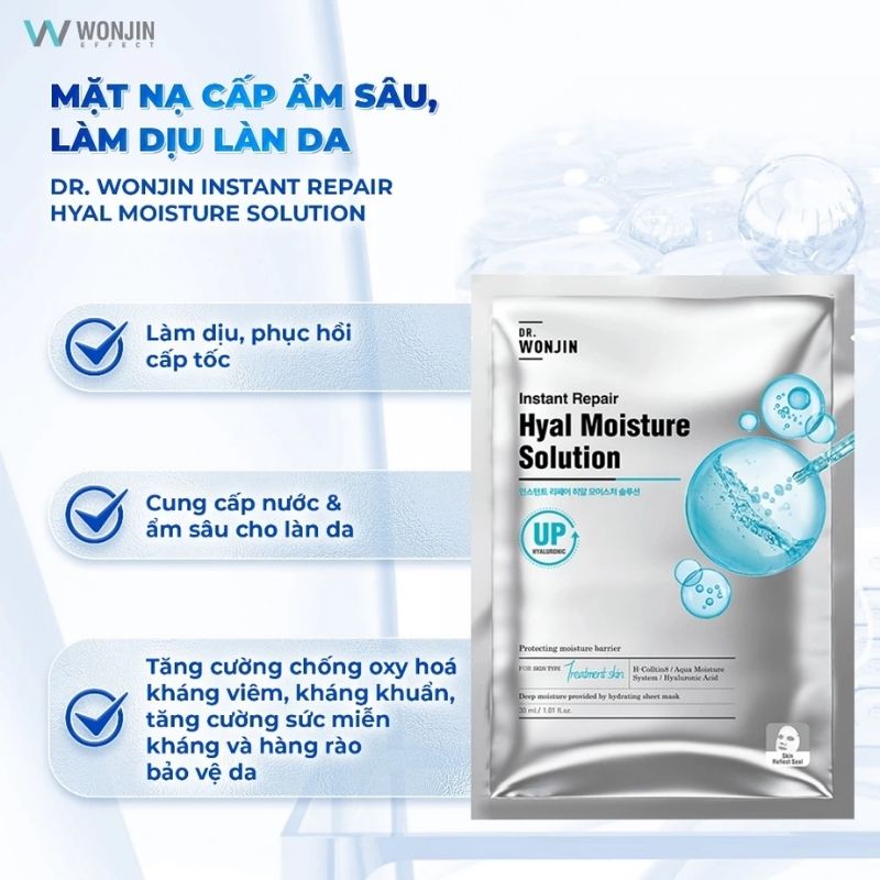 Mặt Nạ Cấp Ẩm Cấp Tốc Dr Wonjin Instant Repair Hyal Moisture Solution 30ml