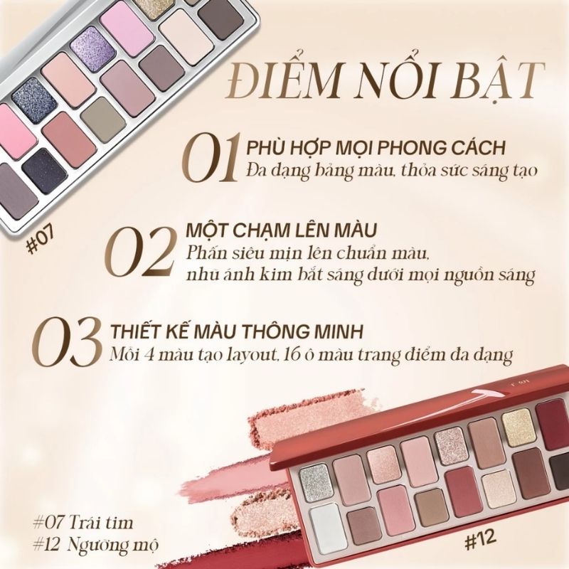 Phấn Mắt 16 Ô Cheeryep Eyeshadow Palette