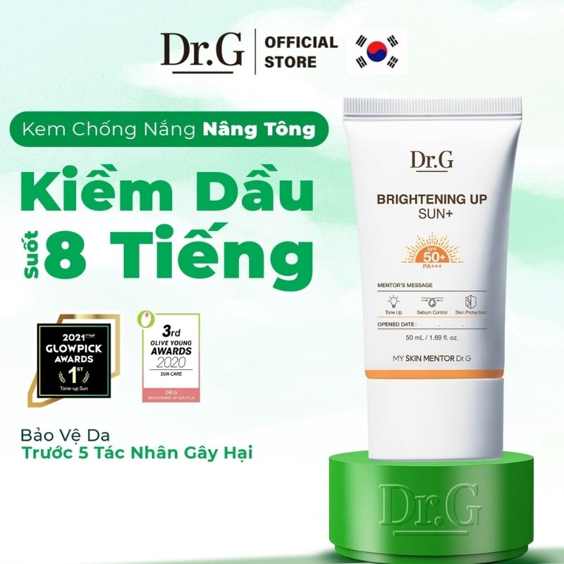 Kem Chống Nắng Nâng Tone Da Dr.G Brightening Up Sun SPF50+ (Nhập Khẩu)