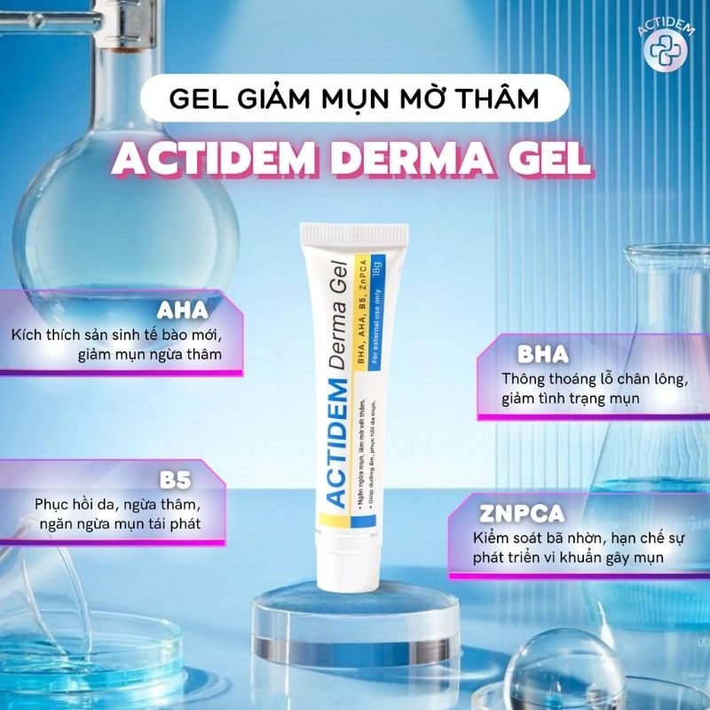 Gel Giảm Mụn Giảm Thâm Actidem Derma Gel