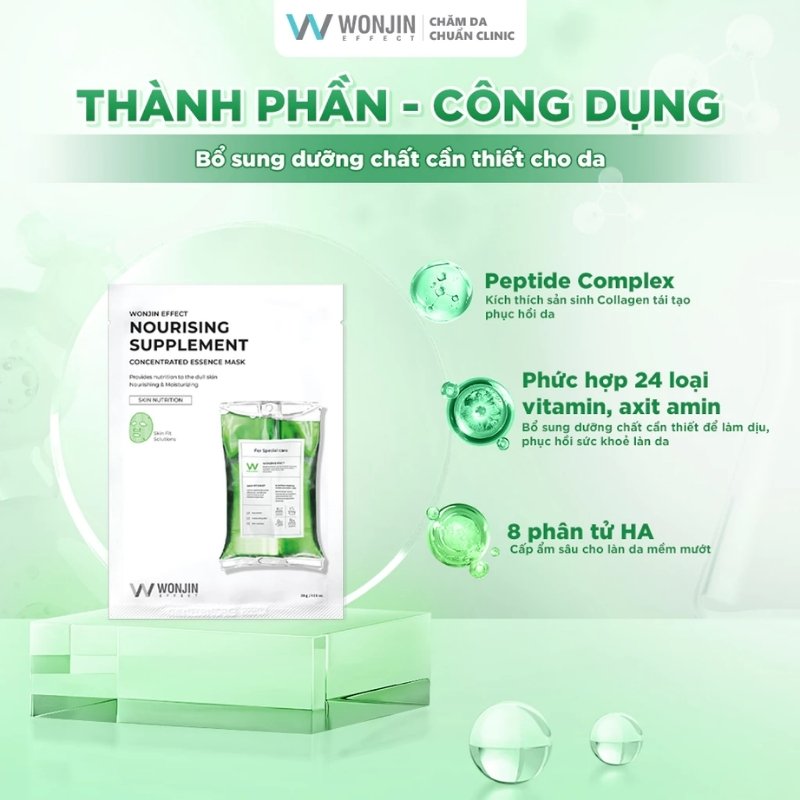 Mặt Nạ Truyền Năng Lượng Wonjin Effect Nourising Supplement Concentrated Essence Mask (Mẫu Mới)