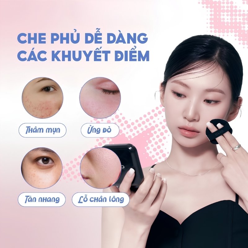 Phấn Nước 2 Lõi Che Phủ Mịn Clio Kill Cover Founwear Cushion SPF40+ 15g (Mẫu Mới)