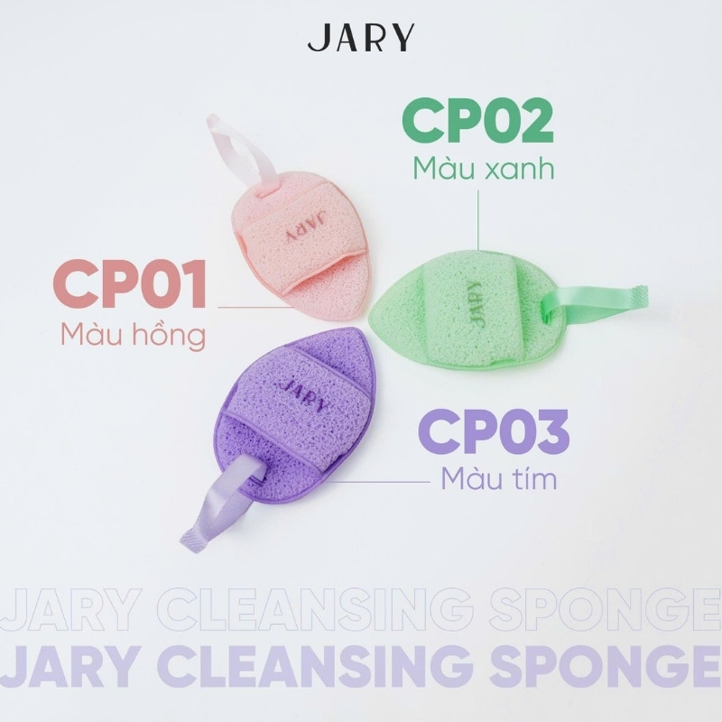 Miếng Rửa Mặt Bọt Biển Jary Cleansing Sponge