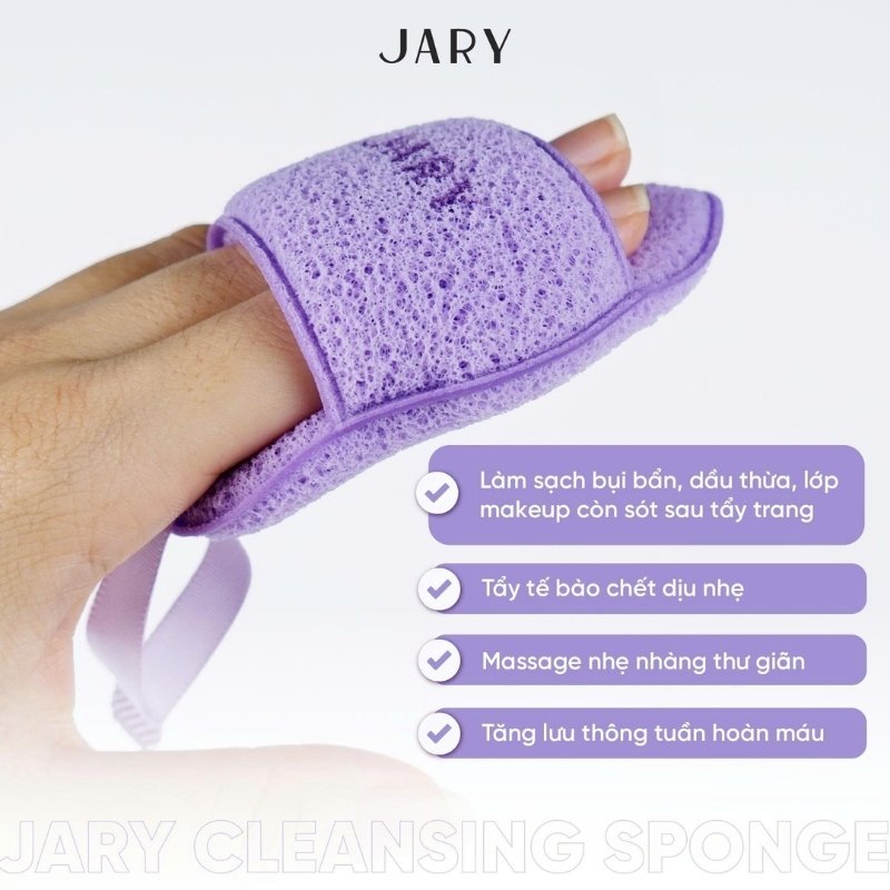 Miếng Rửa Mặt Bọt Biển Jary Cleansing Sponge