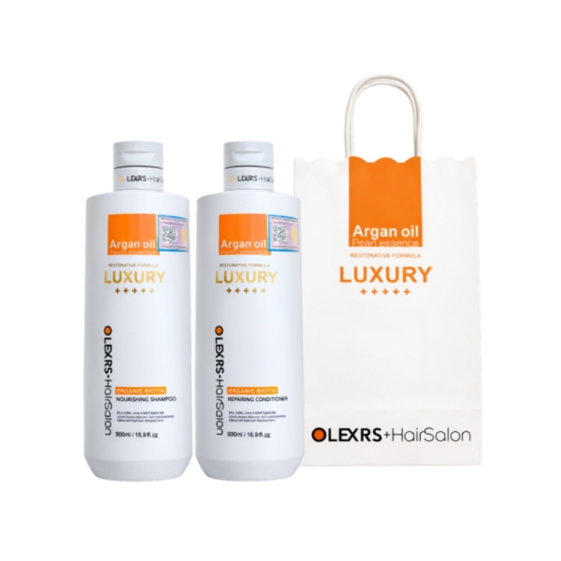 Bộ Dầu Gội Xả Olexrs Argan Oil & Pearl Essence Repairing Luxury