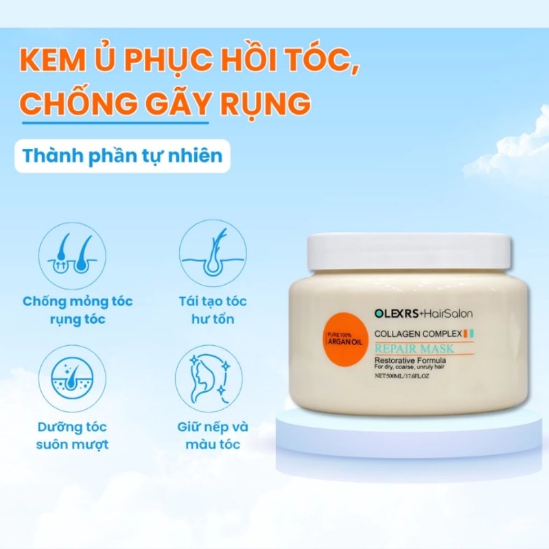 Ủ Tóc Olexrs Collagen Complex Repair Mask 500ml