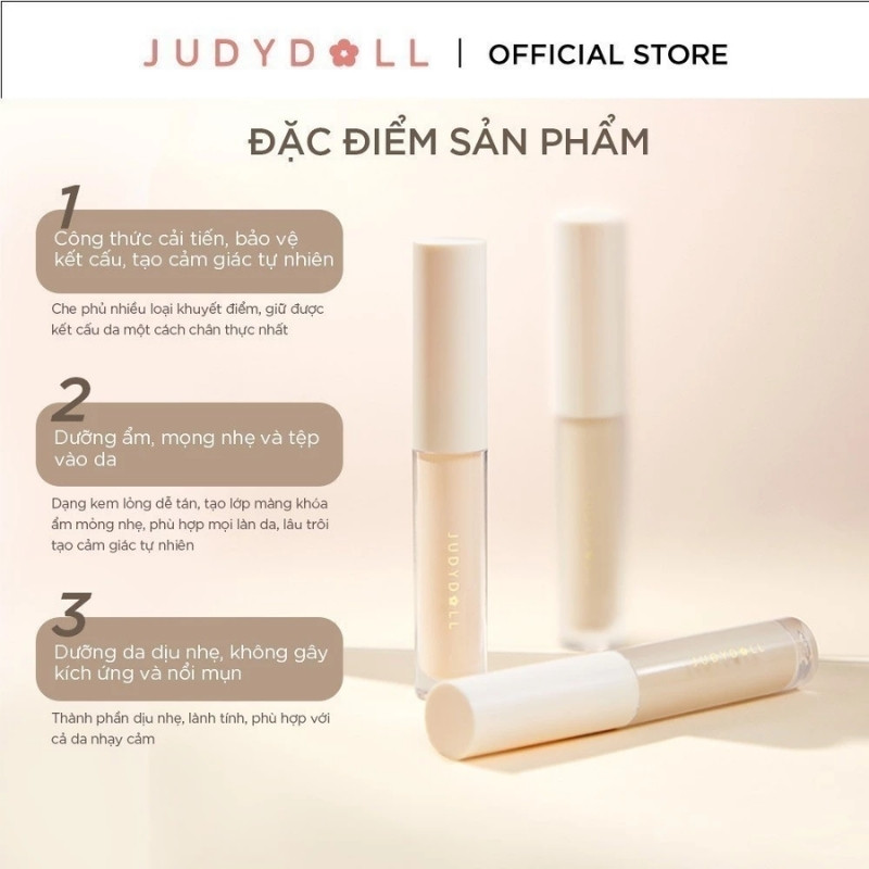 Kem Che Khuyết Điểm Judydoll Traceless Cloud-Touch Concealer 3,2g (Mẫu Mới)