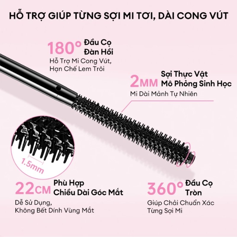 Mascara Colorkey Hỗ Trợ Giúp Mi Dài Và Dày Long & Dense 4.5g