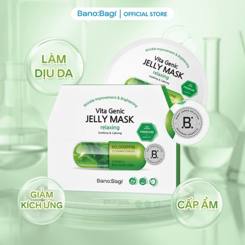Mặt Nạ Giấy Banobagi Vita Genic Jelly Mask Relaxing Vitamin B (Mẫu Mới) - 60,000PPM