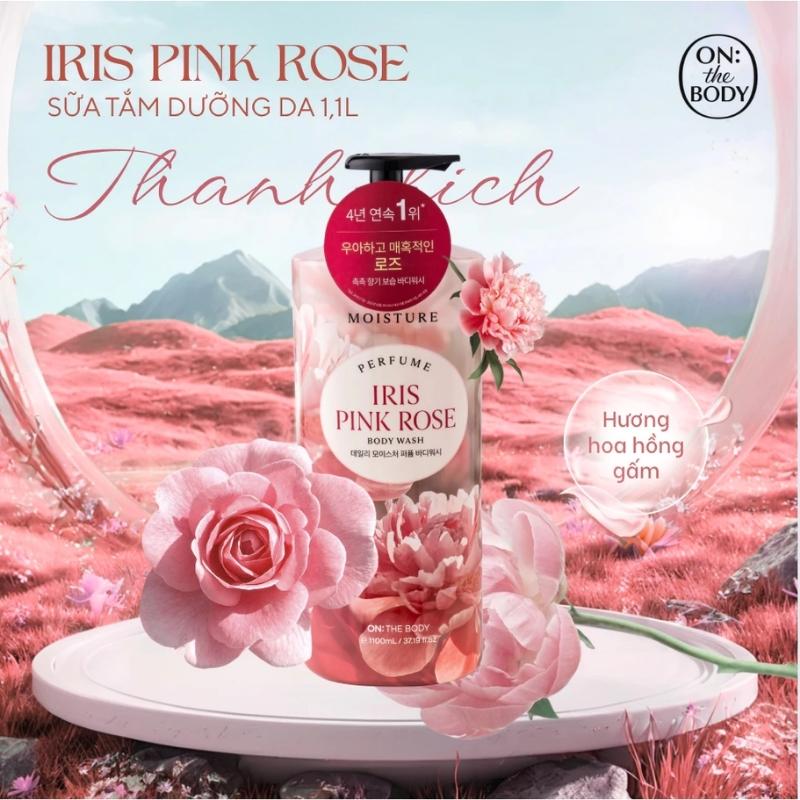 Sữa Tắm On: The Body Perfume Iris Pink Rose 1100ml