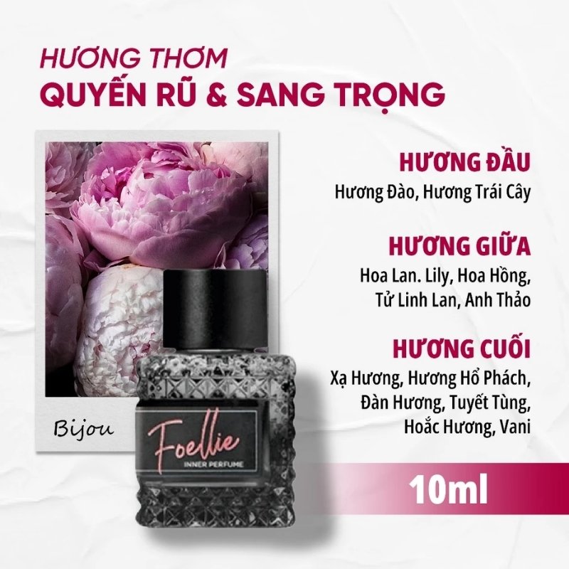 Nước Hoa Vùng Kín Foellie 10ml (Nhập Khẩu) - Bijou (Đen)