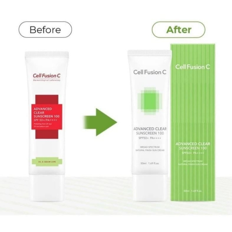 Kem Chống Nắng Kiềm Dầu Cell Fusion C Advanced Clear Sunscreen 100 SPF50+ (Xanh Lá) (Mẫu Mới)