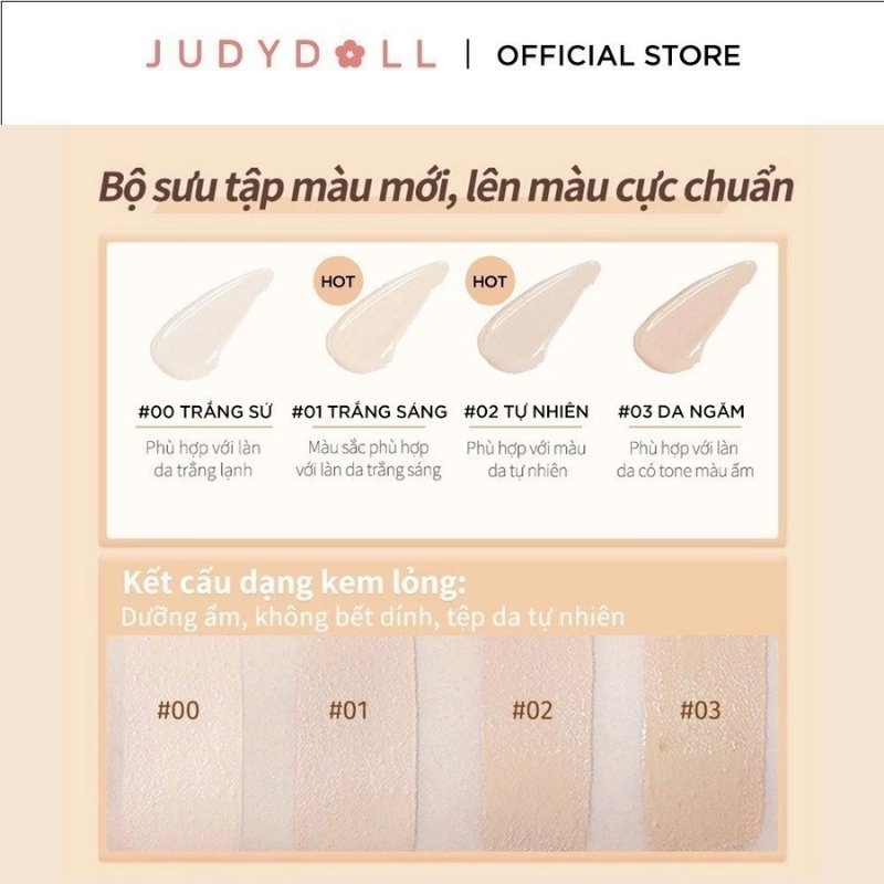 Kem Che Khuyết Điểm Judydoll Traceless Cloud-Touch Concealer 3,2g (Mẫu Mới)