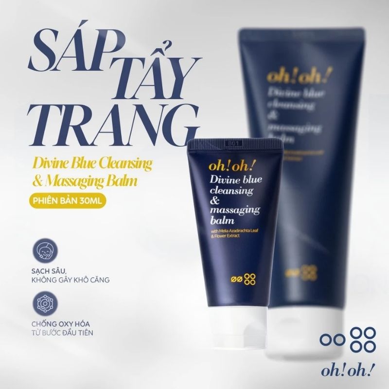 Sáp Tẩy Trang Oh!Oh! Divine Blue Cleansing & Massaging Balm 30ml