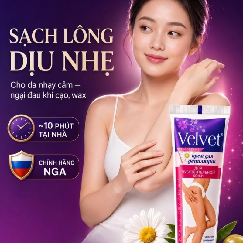 Kem Tẩy Lông Velvet Nga 100ml