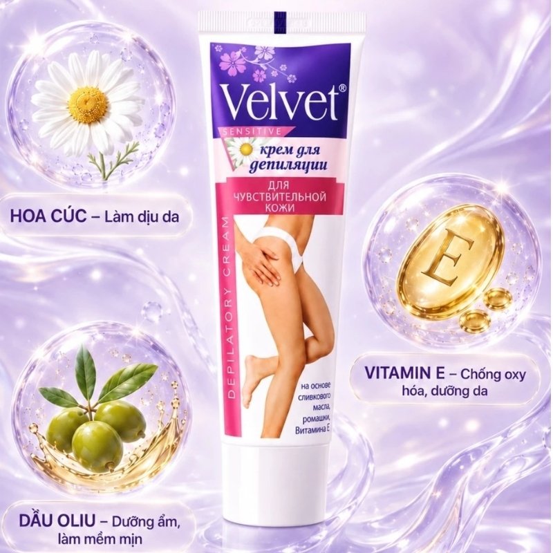 Kem Tẩy Lông Velvet Nga 100ml
