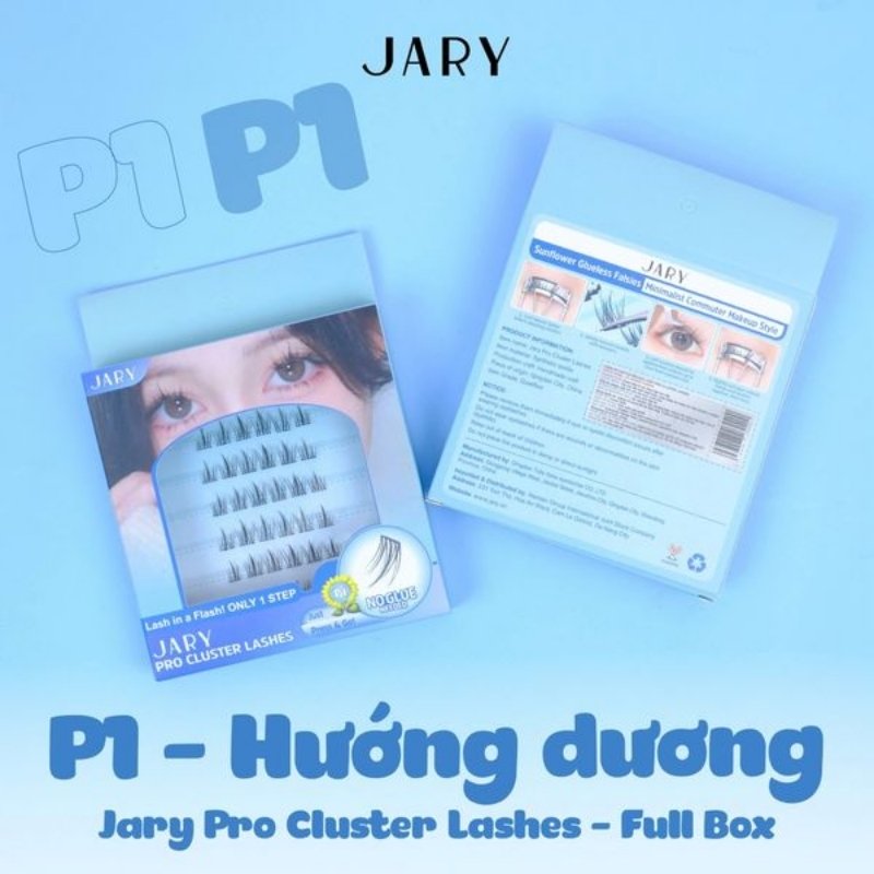Mi Giả Cụm Tự Nhiên Jary Pro Cluster Lashes (6 Hàng) (Có Sẵn Keo) - P1 (Full Box)