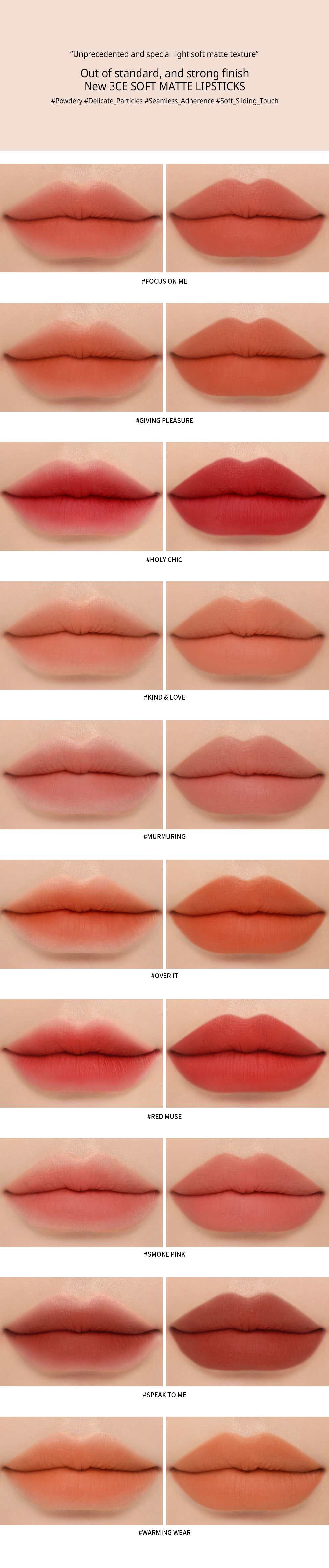 Son Thỏi 3CE Soft Matte Lipstick (Clear Layer Edition)