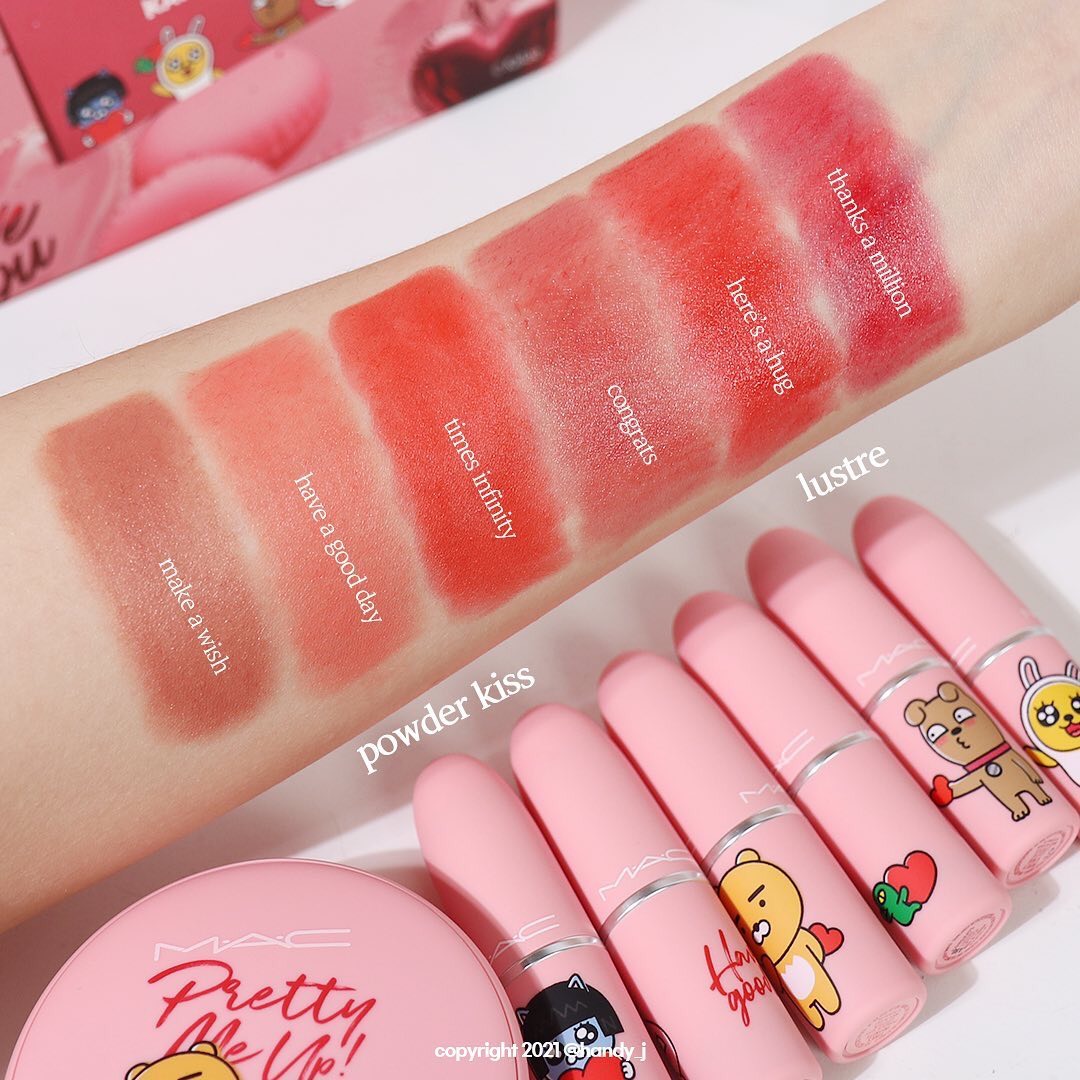 Son Thỏi Mac Powder Kiss Lipstick (Version Kakao Friends)