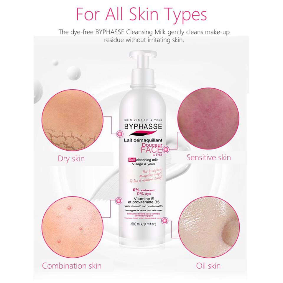 Sữa Tẩy Trang Dịu Nhẹ Byphasse Soft Cleansing Milk 500ml